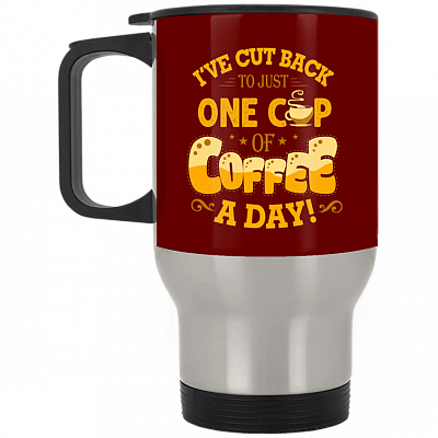 14 oz. Silver Travel Mug