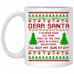 Dear Santa I've Been Good All Year Most Of The Time Once In A While Ceramic Coffee Mug - Beer Stein