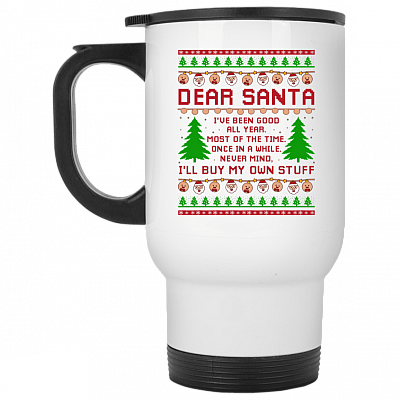 14 oz. White Travel Mug