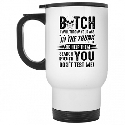 14 oz. White Travel Mug