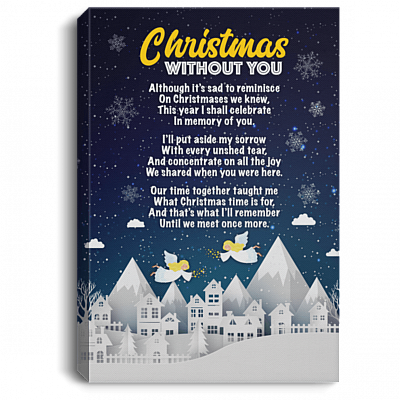 Christmas Without You Angel Framed Canvas Prints - Unframed Poster - Home Decor Wall Art