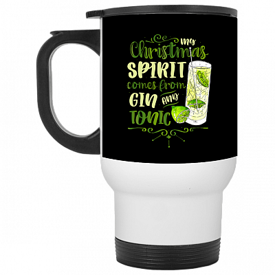 14 oz. White Travel Mug