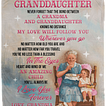 To My Beautiful Granddaughter Never Forget That the Bond Fleece Blanket - Premium Sherpa Blanket