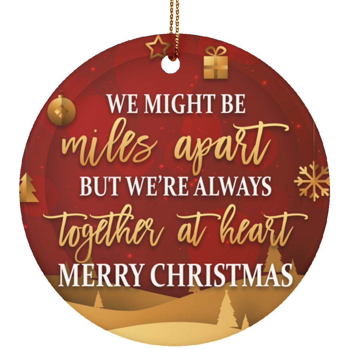 long distance christmas ornament