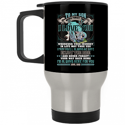 14 oz. Silver Travel Mug