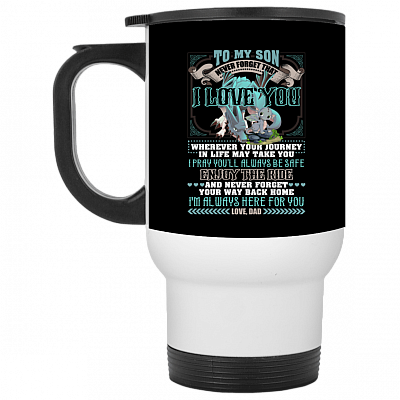 14 oz. White Travel Mug