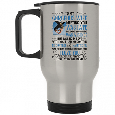 14 oz. Silver Travel Mug
