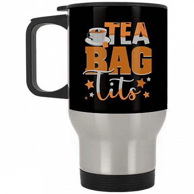 14 oz. Silver Travel Mug