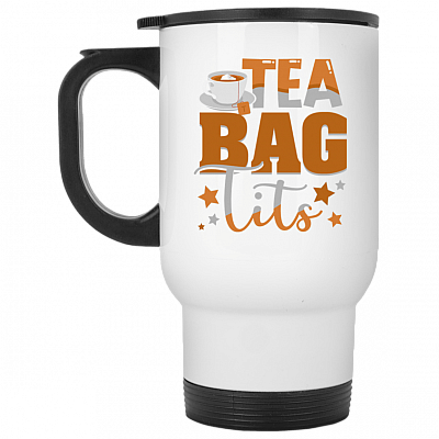 14 oz. White Travel Mug