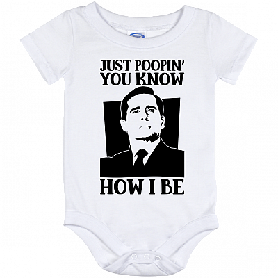 Just Poopin' You Know How I Be Funny Baby Onesie - Baby Infant Bodysuit