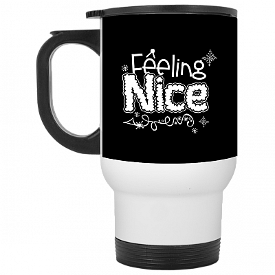 14 oz. White Travel Mug