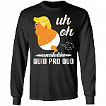 Uh Oh Smells Like Quid Pro-Quo Funny Anti Trump Baby Impeachment Hoodie - Sweatshirt - Long Sleeve