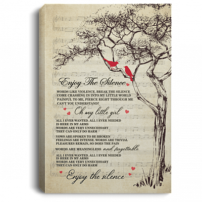 Words Like Violence Break the Silence Come Crashing into My Little World Framed Canvas - Unframed Poster