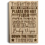 This Bathroom Uses A Septic System Decor - Framed Canvas Prints - Unframed Poster