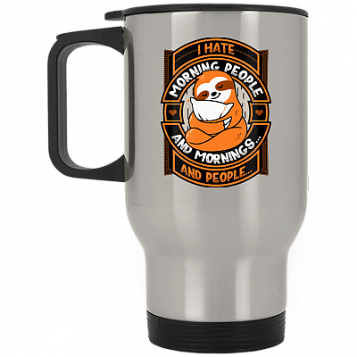 14 oz. Silver Travel Mug