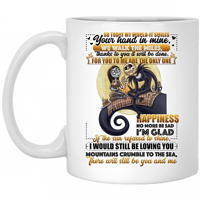 So Today My World-It Smiles Your Hand In Mine Coffee Mug - Beer Stein -Water Bottle - Color Changing Mug