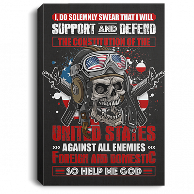 I Do Solemnly Swear That I Will Support and Defend Gallery Wrapped Framed Canvas Prints - Unframed Poster