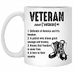 Veteran Definition Defender Of America - Patriotic Gifts Coffee Mug - Beer Stein - Water Bottle