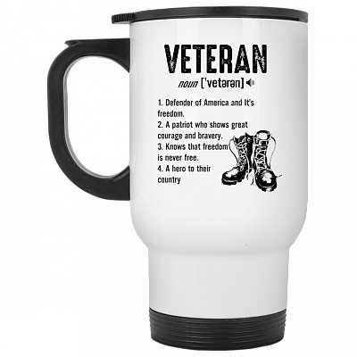 14 oz. White Travel Mug