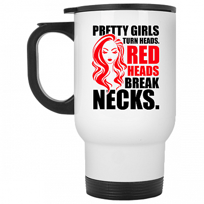 14 oz. White Travel Mug