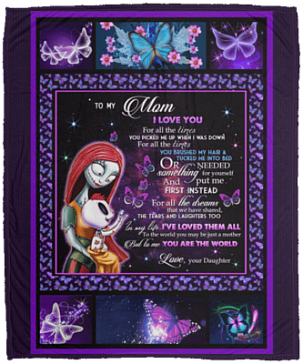 To My Mom I Love You Fleece Blanket - Premium Sherpa Blanket - Woven Blanket