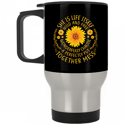 14 oz. Silver Travel Mug