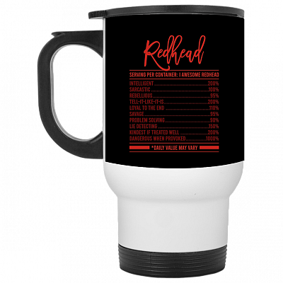 14 oz. White Travel Mug