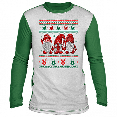 Christmas Three Gnomes ELF Funny Gnomies Ugly Christmas Sweater