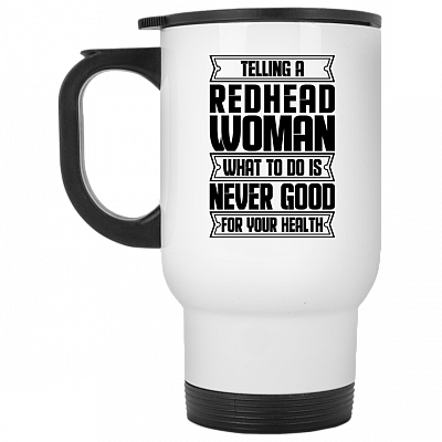 14 oz. White Travel Mug