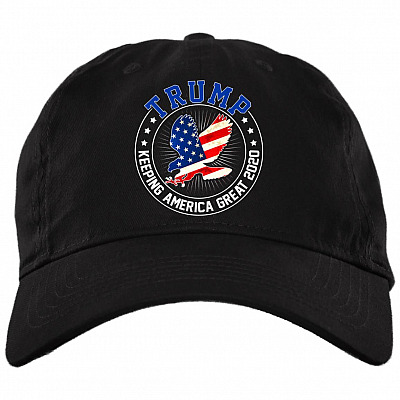 Trump Keeping America Great 2020 Twill Cap - High-Profile Snapback Hat - Trucker Hat