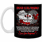 Dear Girlfriend Thanks For Being My Girlfriend Coffee Mug - Beer Stein - Water Bottle