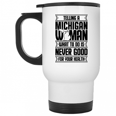 14 oz. White Travel Mug