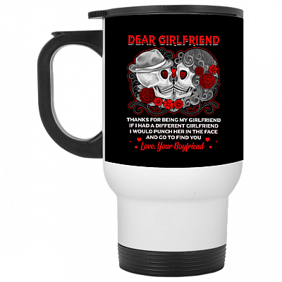 14 oz. White Travel Mug