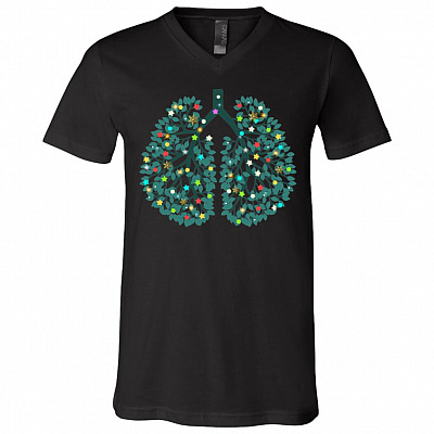 Respiratory Therapy Christmas Light T-Shirt - V-Neck Shirt