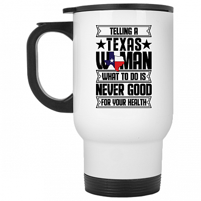 14 oz. White Travel Mug