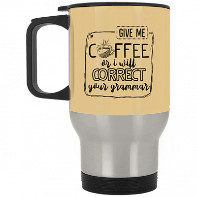 14 oz. Silver Travel Mug