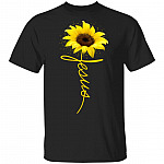 Sunflower Christian Cross Faith Jesus T-Shirt