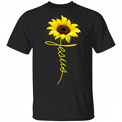 Sunflower Christian Cross Faith Jesus T-Shirt