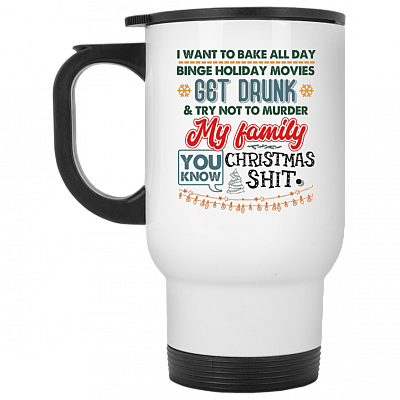 14 oz. White Travel Mug