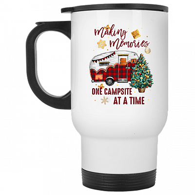 14 oz. White Travel Mug