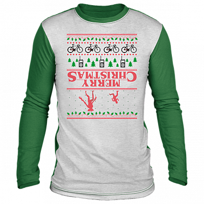 Merry Christmas Upside Down Ugly Christmas Sweater Long Sleeve