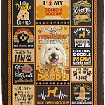 I Asked God For A True Friend So He Sent Me A Doodle Fleece Blanket - Premium Sherpa Blanket - Woven Blanket