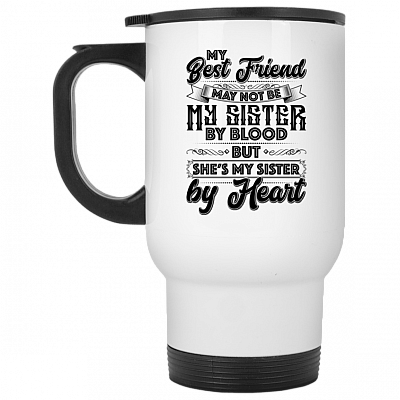 14 oz. White Travel Mug