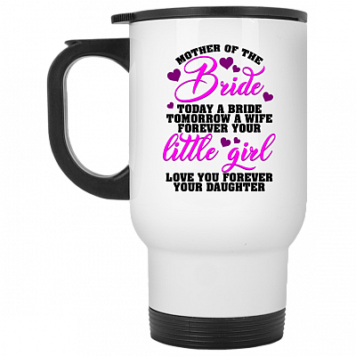 14 oz. White Travel Mug