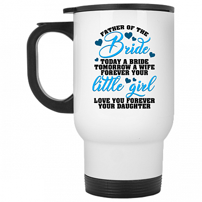 14 oz. White Travel Mug