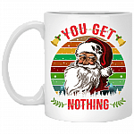 Vintage X-Mas Santa You Get Nothing Ugly Christmas Funny Ceramic Mugs and Beer Stein