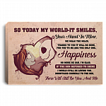 So Today My World It Smiles Your Hand In Mine Couple Nightmare Framed Canvas Prints - Unframed Poster