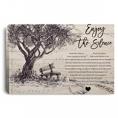 Words Like Violence Break The Silence Enjoy Silence Framed Canvas Prints-Unframed Poster-Home Decor Wall Art