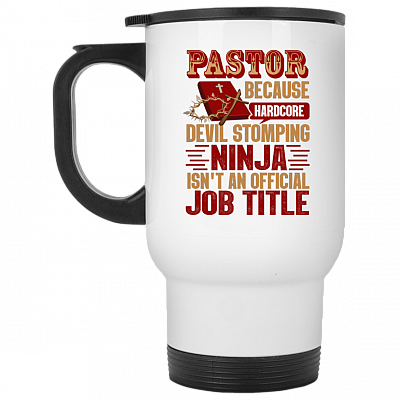 14 oz. White Travel Mug