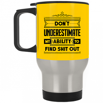 14 oz. Silver Travel Mug